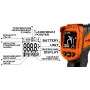 NEO TOOLS 75-276 Pirometrs, bezkontakta infrasarkanais termometrs ar divkāršu lāzera mērķēšanu, -50°C līdz 880°C, 12:1 D:S, regulējama emisivitāte, LCD ar apgaismojumu
