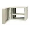 EMITER EM/AH6509 19 collu 9U sienas stiprinājuma dalītais skapis ar rūdīta stikla durvīm, 600x550x500 mm, melns