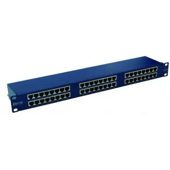 EMITERNET PANELIS 19, 48XRJ45 STP CAT.6 (1U) AR PLUKTU, ZILS