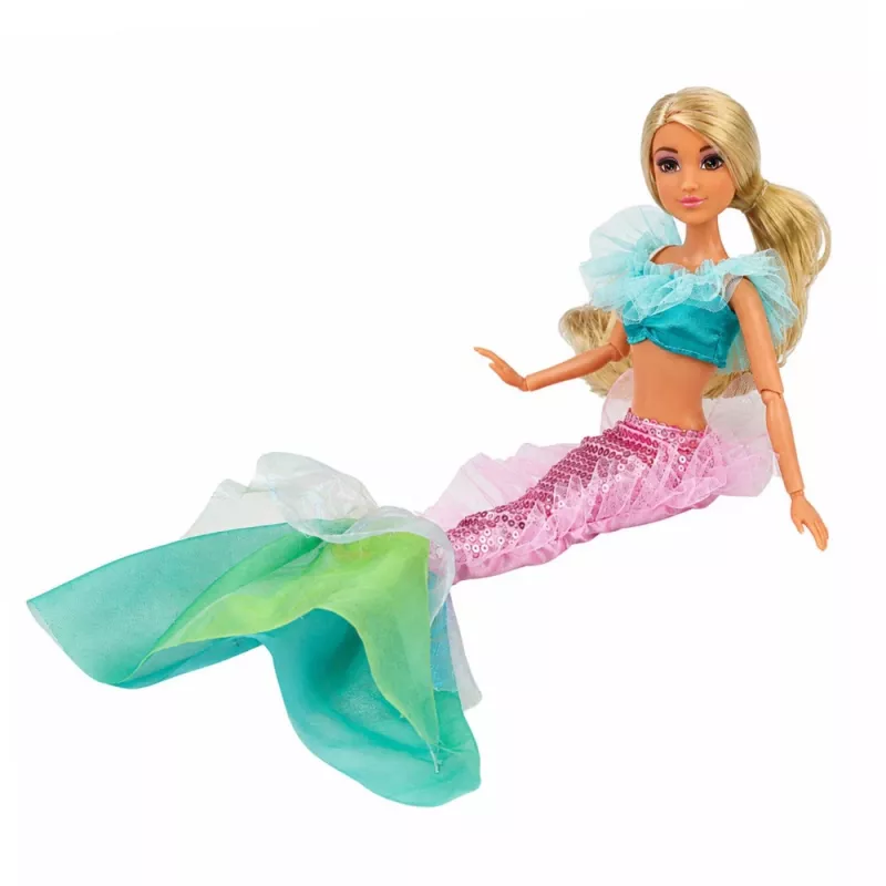 LEAN TOYS Anlily nāriņas lelle ar fliteru asti, aksesuāriem, spoguli un ķemmi