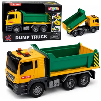 LEAN TOYS Būvniecības mašīna Pašizgāzējs Pašizgāzējs Atveramas aizmugurējās durvis Gaismas Skaņas 1:14