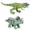 LEAN TOYS Dinozauru pētniecības bāzes komplekts ar dinozauru figūrām, torni, būri un aksesuāriem