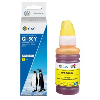 G&G Uzpildes kārtridžs Canon GI-50 Y/3405C001 Dzeltens (70 ml)