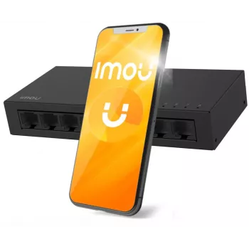 IMOU SF108 8 portu Fast Ethernet neapkalpojams galda komutators, metāla korpuss, 10/100 Mbps, Plug and Play