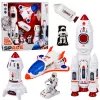 LEAN TOYS Kosmosa komplekts raķetes, kuģis, astronauti, modulis, gaismas, skaņas