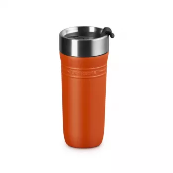 LE CREUSET termokrūze ON THE GO 350ml oranža