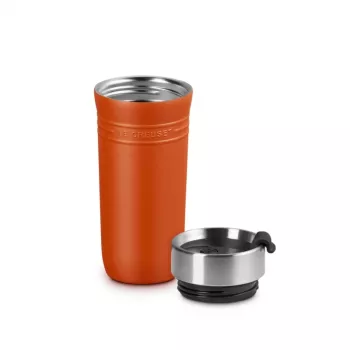 LE CREUSET termokrūze ON THE GO 350ml oranža