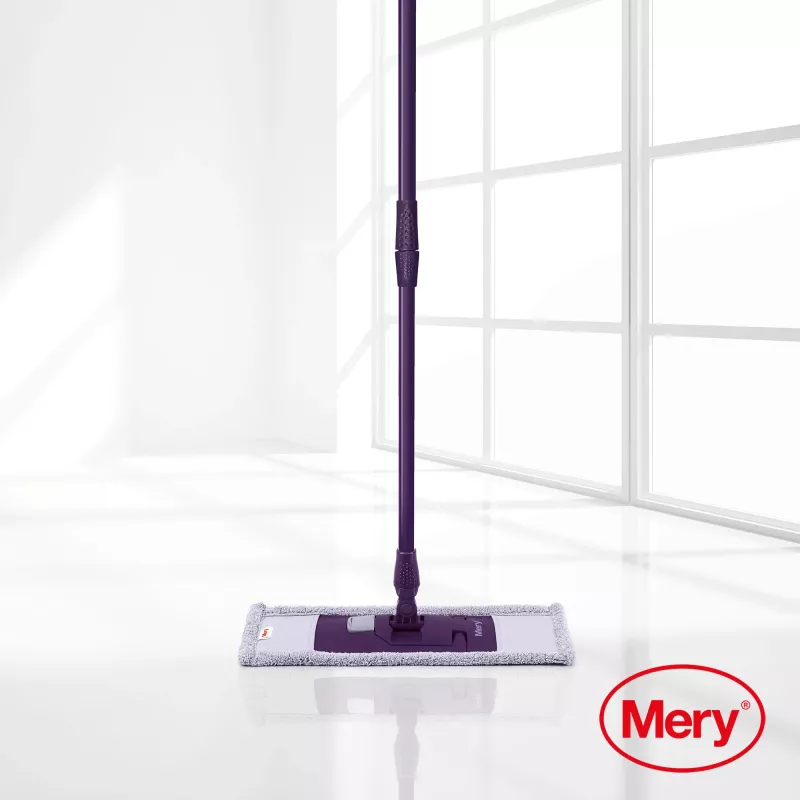 MERY mikrošķiedras mops 45cm ar metāla rokturi 140cm