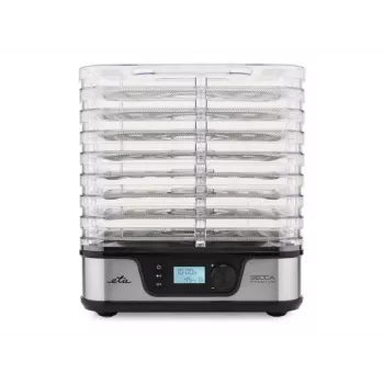 ETA Secca Premium ETA930190000 pārtikas žāvētājs, 8 taisnstūra paplātes, 380 W, sudraba