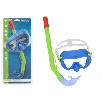 Zaļi zila niršanas maska ar snorkeli Bestway 24036