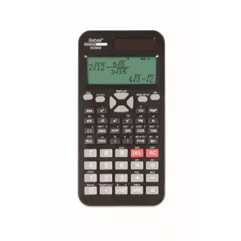 REBELL RE-SC2060S BX zinātniskais kalkulators, 240 funkcijas, 2 rindu LCD, ar baterijām, melns