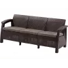KETER Corfu Love Seat Max brūns trīsvietīgs dārza dīvāns