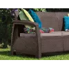 KETER Corfu Love Seat Max brūns trīsvietīgs dārza dīvāns