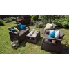 KETER Corfu Love Seat Max brūns trīsvietīgs dārza dīvāns