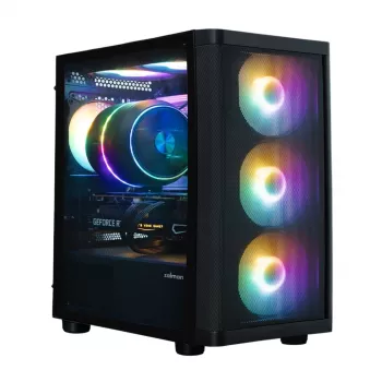 Zalman M4 SE melns mATX Mini Tower datora korpuss ar 6x 120mm FRGB ventilatori