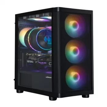Zalman M4 SE melns mATX Mini Tower datora korpuss ar 6x 120mm FRGB ventilatori
