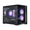 Zalman D30 melns mATX Mini Tower datora korpuss ar 3x 120mm ARGB ventilatoriem un rūdīta stikla sānu paneli