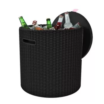 KETER dārza galds/uzglabāšanas kaste Cool Stool brūns