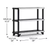 KETER 3 līmeņu plaukts Fused 122,1x45,7x105,8 cm melns