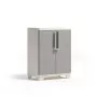 KETER Linear koka pamatnes skapis 68x39x90cm gaiši bēšs/gaiši pelēks