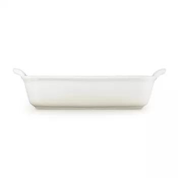 Le Creuset taisnstūra Heritage keramikas trauks 26x19cm / 2,4L balts