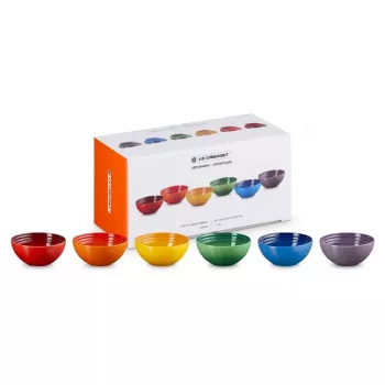 LE CREUSET 6 keramikas bļodu komplekts 330ml dažādās krāsās