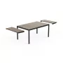 KETER Dārza galds pagarināms Deco Porto Nova Extendable 160-240 oša koka tonī/melns
