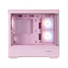 Zalman P30 V2, mATX Mini Tower datora korpuss, 3 x 120mm ARGB ventilatori, rozā