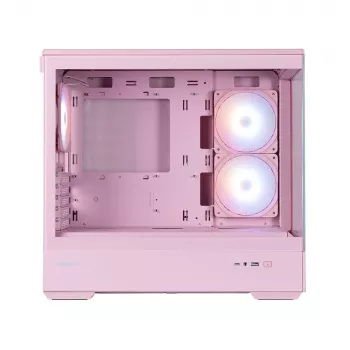 Zalman P30 V2, mATX Mini Tower datora korpuss, 3 x 120mm ARGB ventilatori, rozā