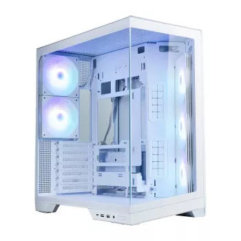 Zalman D50 balts ATX Mid Tower datora korpuss ar 3x ARGB ventilatori un rūdītu stiklu
