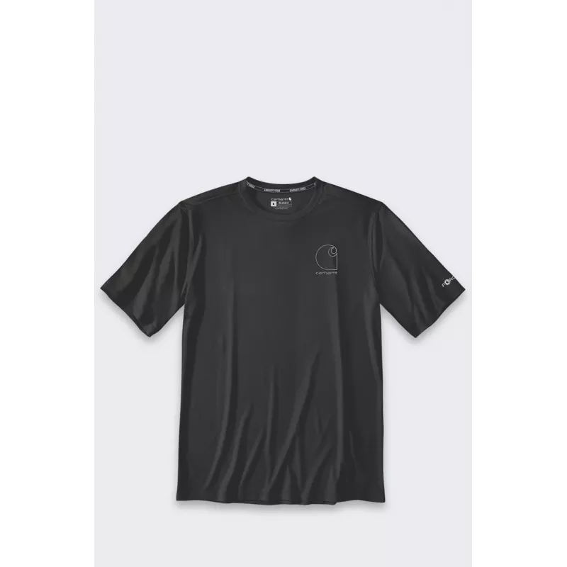 Sun Defender viegls logo SS T-krekls melns