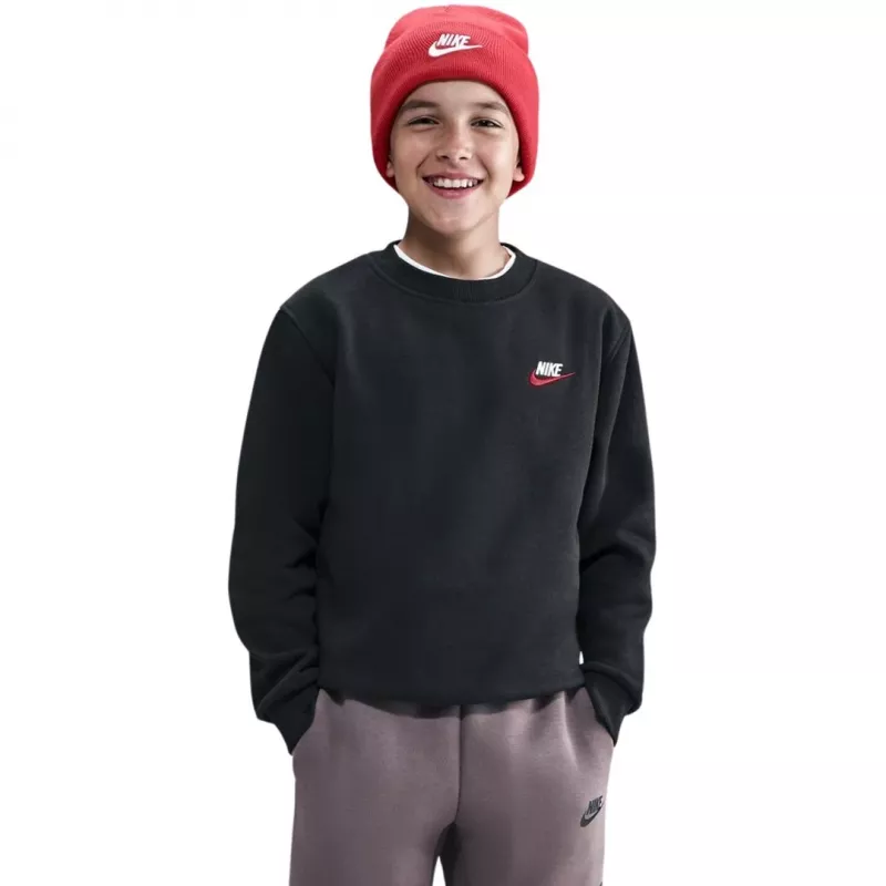 Nike Sportswear Club Fleece bērnu sporta krekls melns FD3006 012 XL