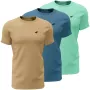 Vīriešu T-krekls 4F M4481 3 gab. komplekts bēšs, zils, piparmētru 4FWSS26TTSHM4481 91S XL