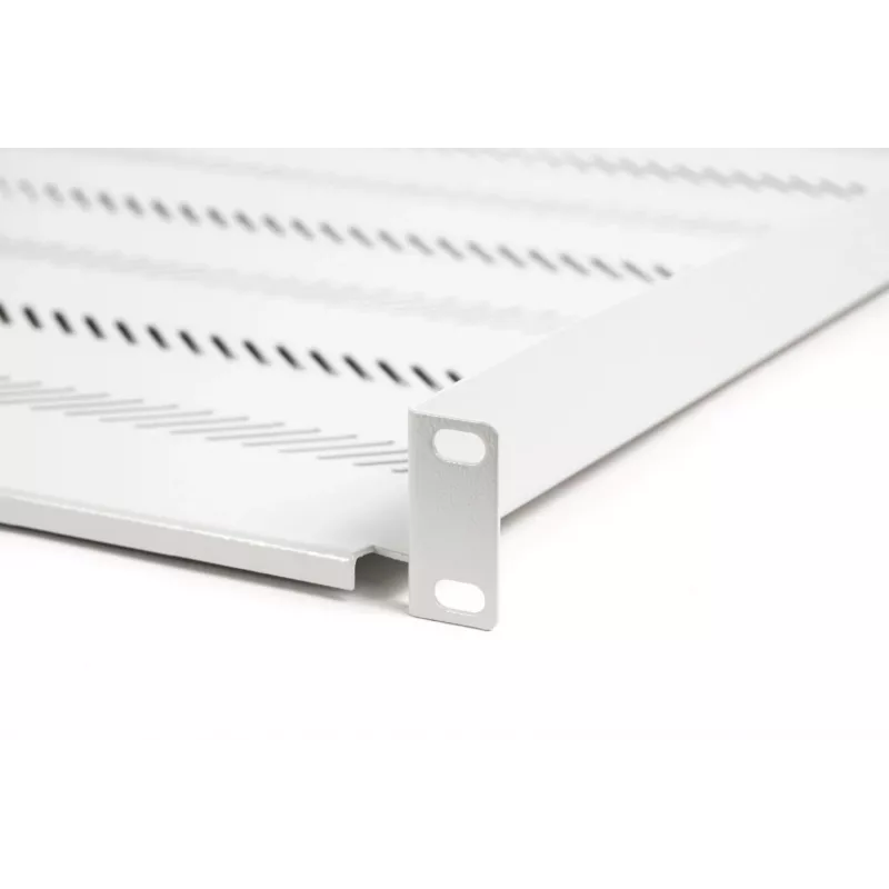 DIGITUS TN-19-550-1U-GY 1U fiksēts statīva plaukts, 550 mm dziļš, pelēks RAL 7035, 25 kg slodze