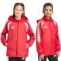 Bērnu vējjakas adidas Tiro 26 League Windbreaker sarkans JY9724 140cm