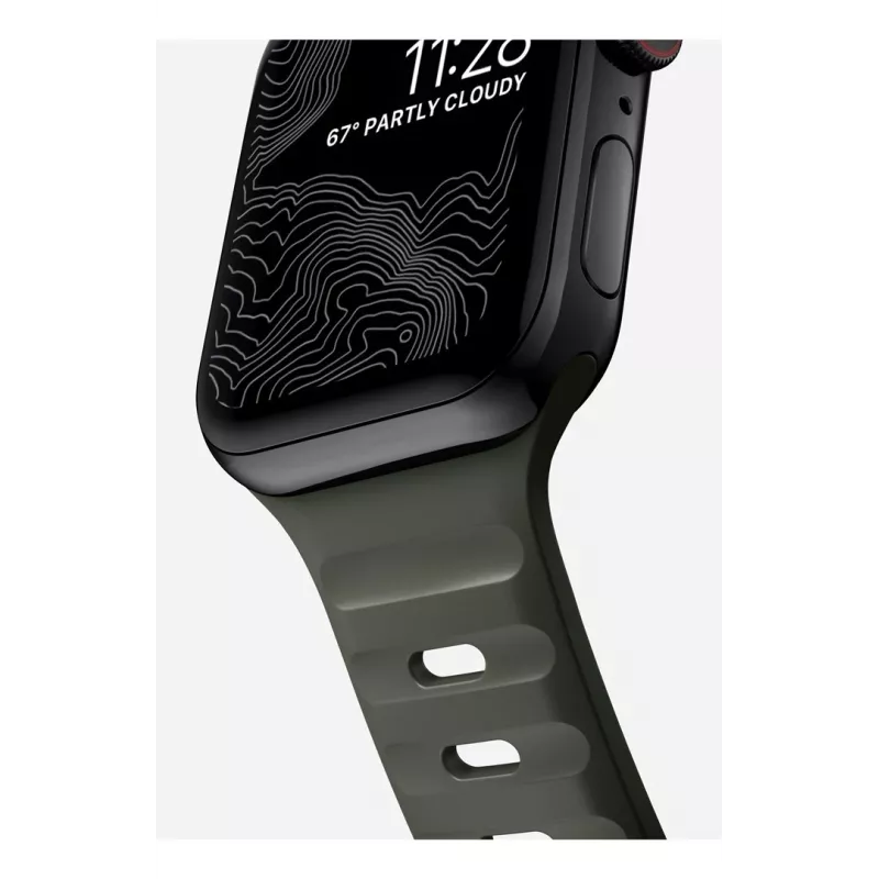 NOMAD Sport Band - siksniņa Apple Watch 46mm/49mm ar FKM (ash green)