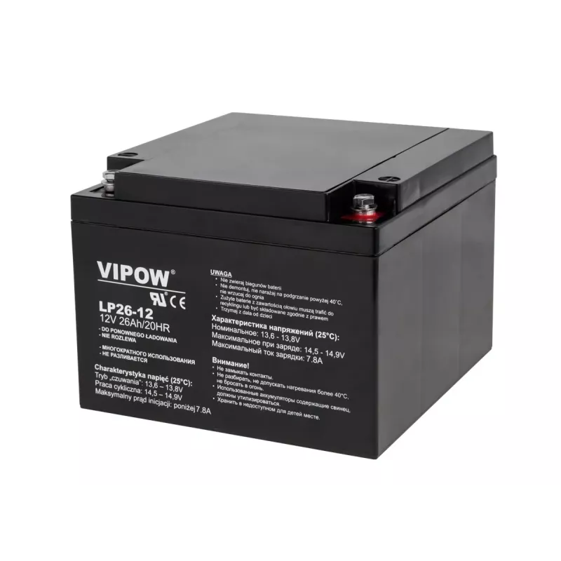 Gēla akumulators VIPOW 12V 26Ah