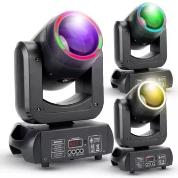 LIGHT4ME MH BEAM 150 RING kustīga galva beam ar RGB gredzenu