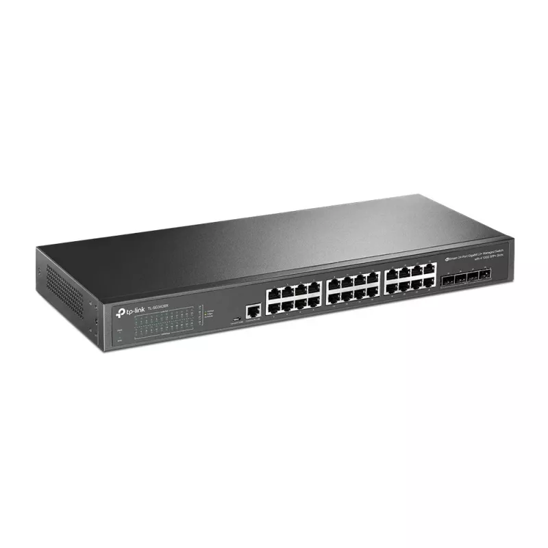 TP-Link JetStream TL-SG3428X tīkla komutators Pārvaldāms L2+/L3 Gigabit Ethernet (10/100/1000) 1U Melns