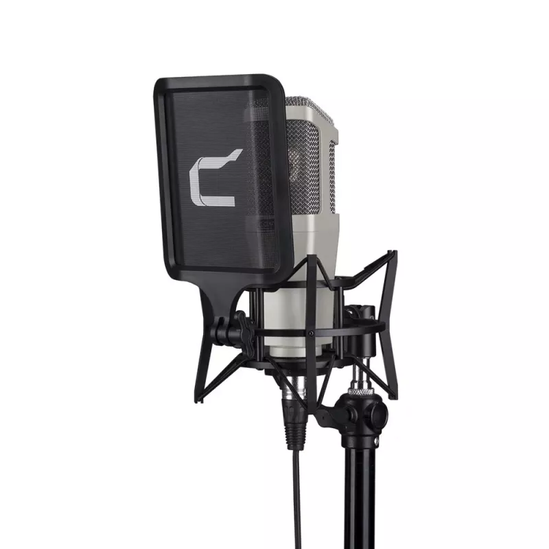 Comica STM01 USB kondensatora mikrofons ar kardioīdas virziena raksturlīkni, 24-bit/48kHz, reāllaika monitorings, pastiprinājuma kontrole, klusuma poga, pilnībā metāla korpuss, galda statīvs, pop filtrs