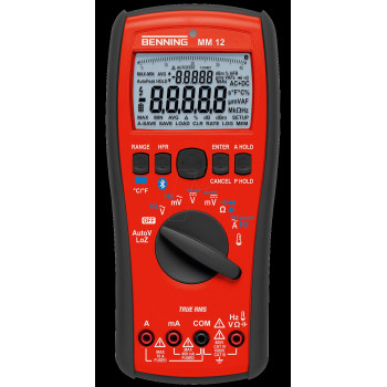 BENNING MM12 True RMS digitālais multimetrs ar Bluetooth un datu reģistrēšanu, 6000 rādījumi, CAT IV 600V / CAT III 1000V 044088