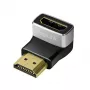 LogiLink AH0005A 8K HDMI adapteris 90° vīrišķais uz sievišķo 48 Gbps melns