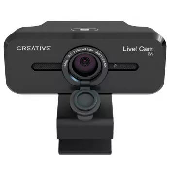 Creative Live! Cam Sync V3 2K QHD tīmekļa kamera ar diviem mikrofoniem un privātuma aizvaru, melna