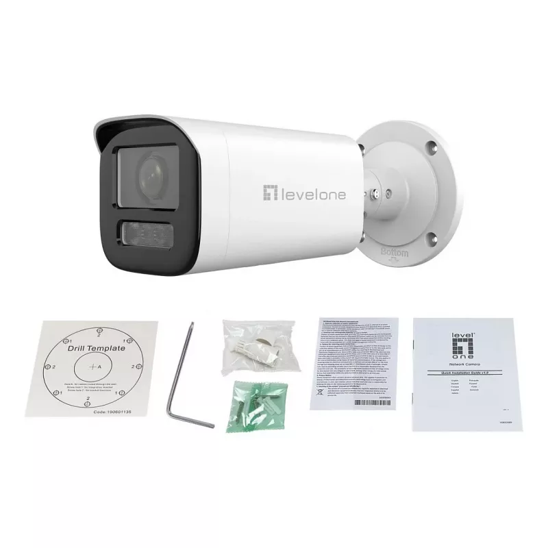 LevelOne IPCam FCS-5222 kupola 2MP H.265 IR PoE tīkla kamera