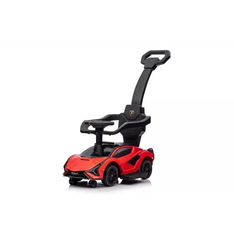 LEAN TOYS Lamborghini QLS-996T braucamais ar stūmēju, sarkans