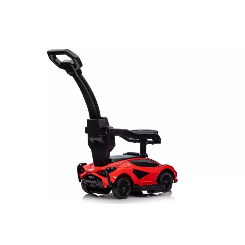 LEAN TOYS Lamborghini QLS-996T braucamais ar stūmēju, sarkans