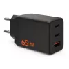 UAG SRGE 65W GaN sienas lādētājs - 2x USB-C, 1x USB-A, melns