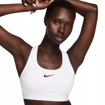 Nike Swoosh vidēja atbalsta sporta krūšturis balts XL