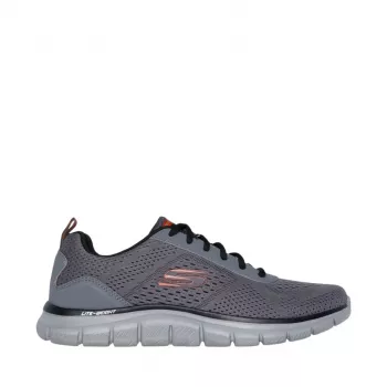 Skechers Track Leshur vīriešu treniņu kedas, tumši pelēkas/oranžas, EU 44