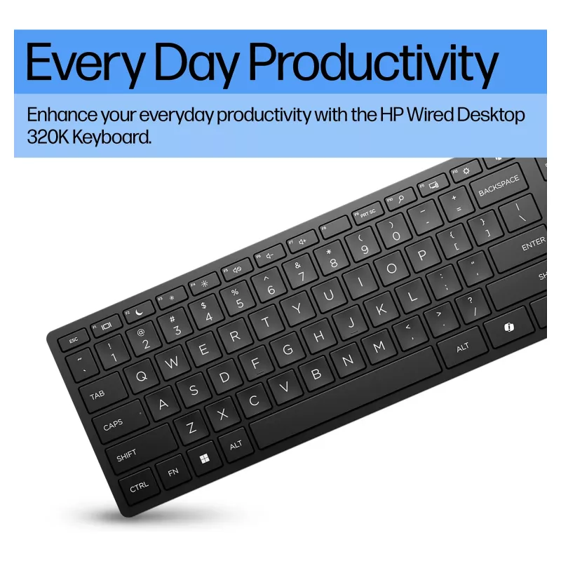 HP Wired 320K tastatūra Nordic (UK)